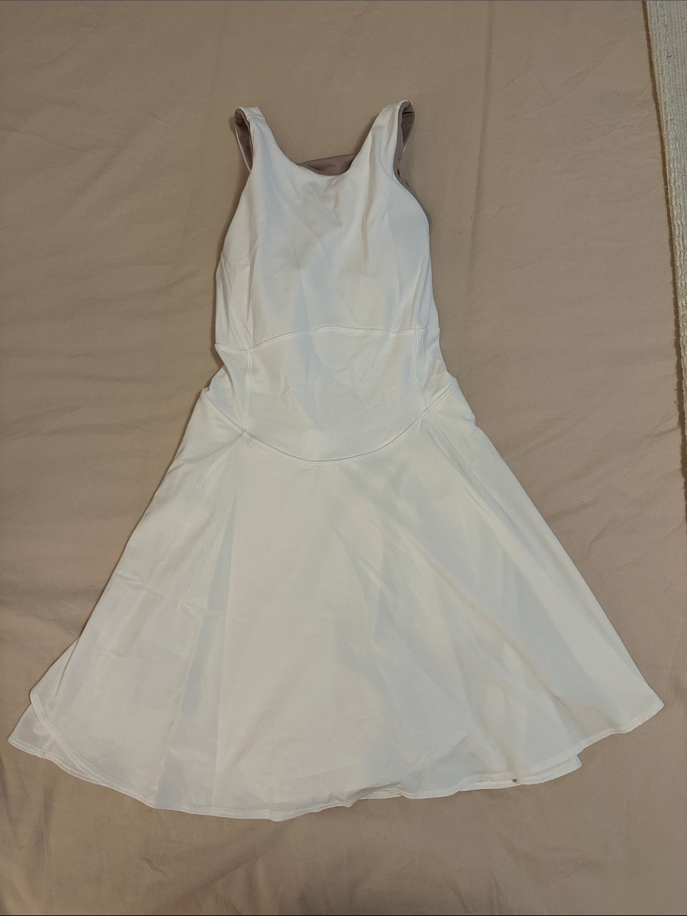 lululemon athletica White Sleeveless Flared Midi Dress